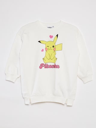 Vestido tipo sweatshirt 'Pikachu' 'Pokémon' estampado