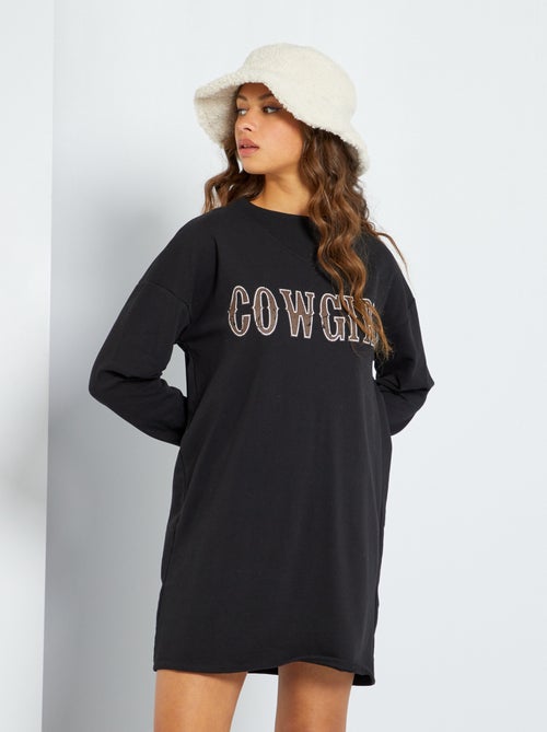 Vestido tipo sweatshirt - Kiabi
