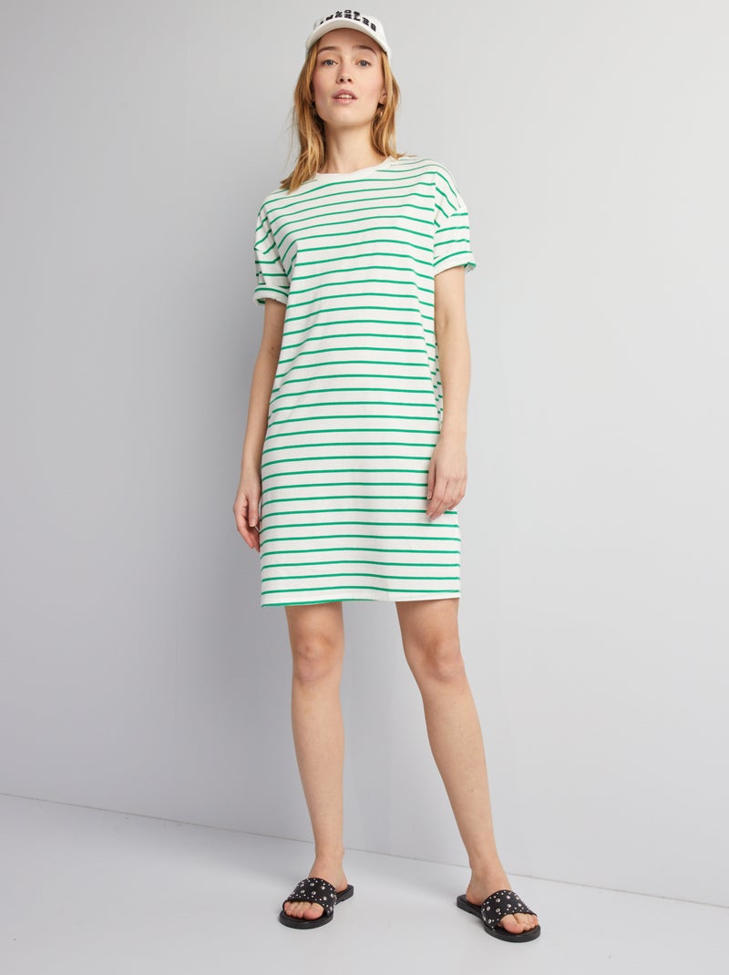 Vestido tipo t-shirt BRANCO - Kiabi