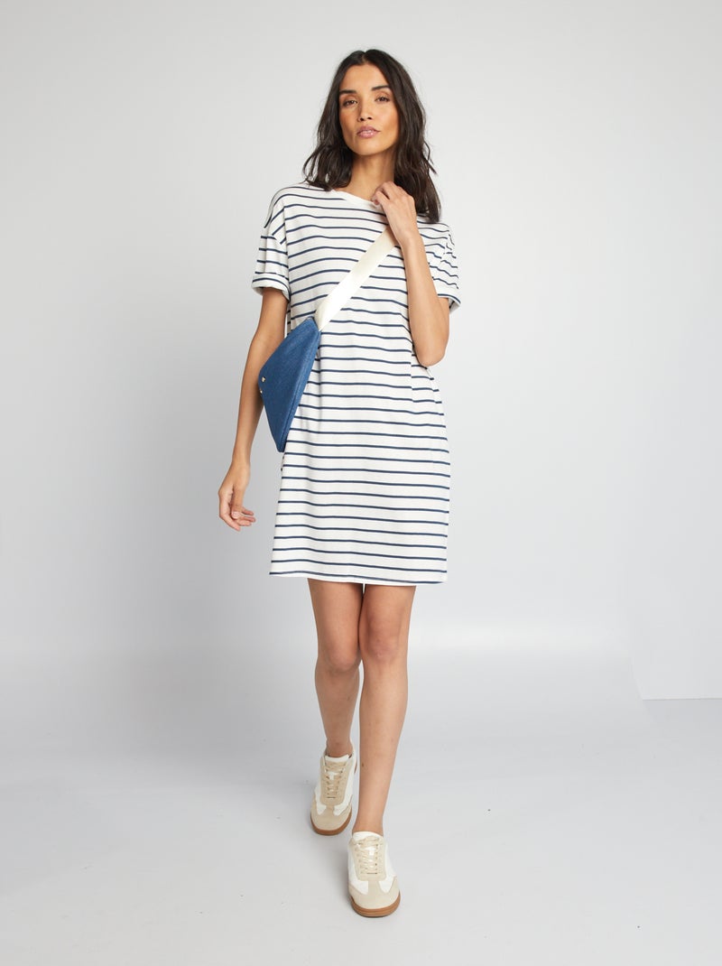 Vestido tipo t-shirt BRANCO - Kiabi