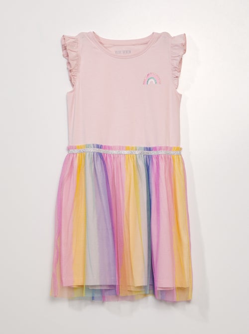 Vestido tipo t-shirt com tutu - Kiabi