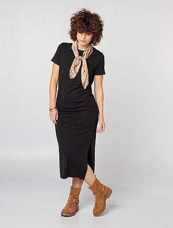 Vestido tipo t-shirt comprido