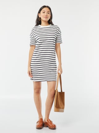 Vestido tipo t-shirt de algodão