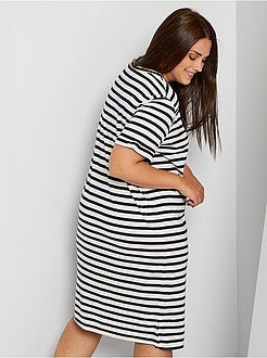 Vestido tipo t-shirt fluido - Kiabi