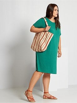 Vestido tipo t-shirt fluido - Kiabi