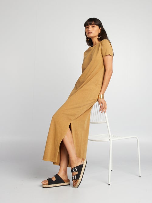 Vestido tipo t-shirt maxi - Kiabi