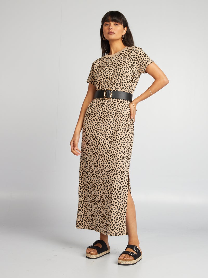 Vestido tipo t-shirt maxi BRANCO - Kiabi