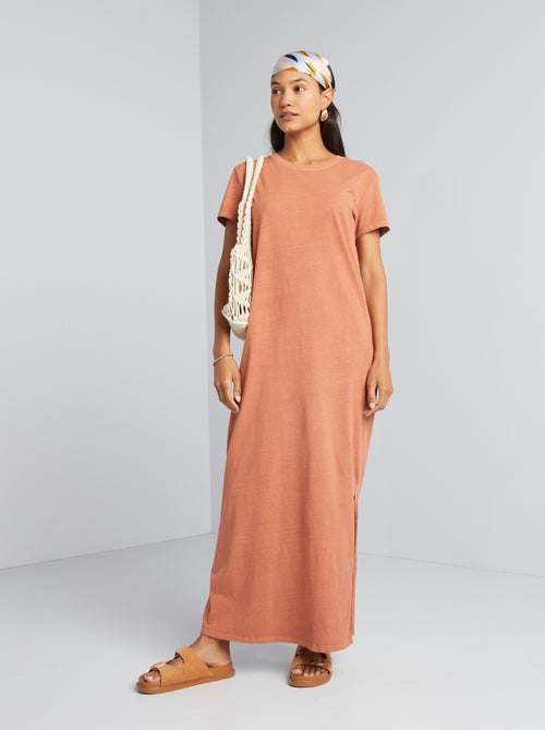 Vestido tipo t-shirt maxi - Kiabi