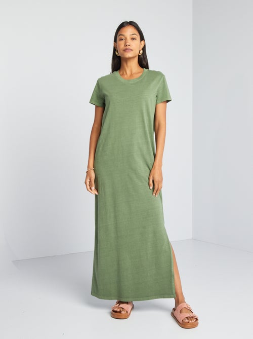 Vestido tipo t-shirt maxi - Kiabi