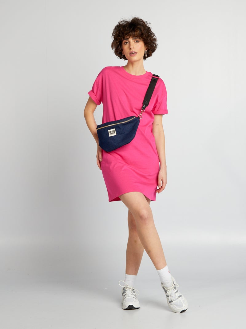 Vestido tipo t-shirt ROSA - Kiabi