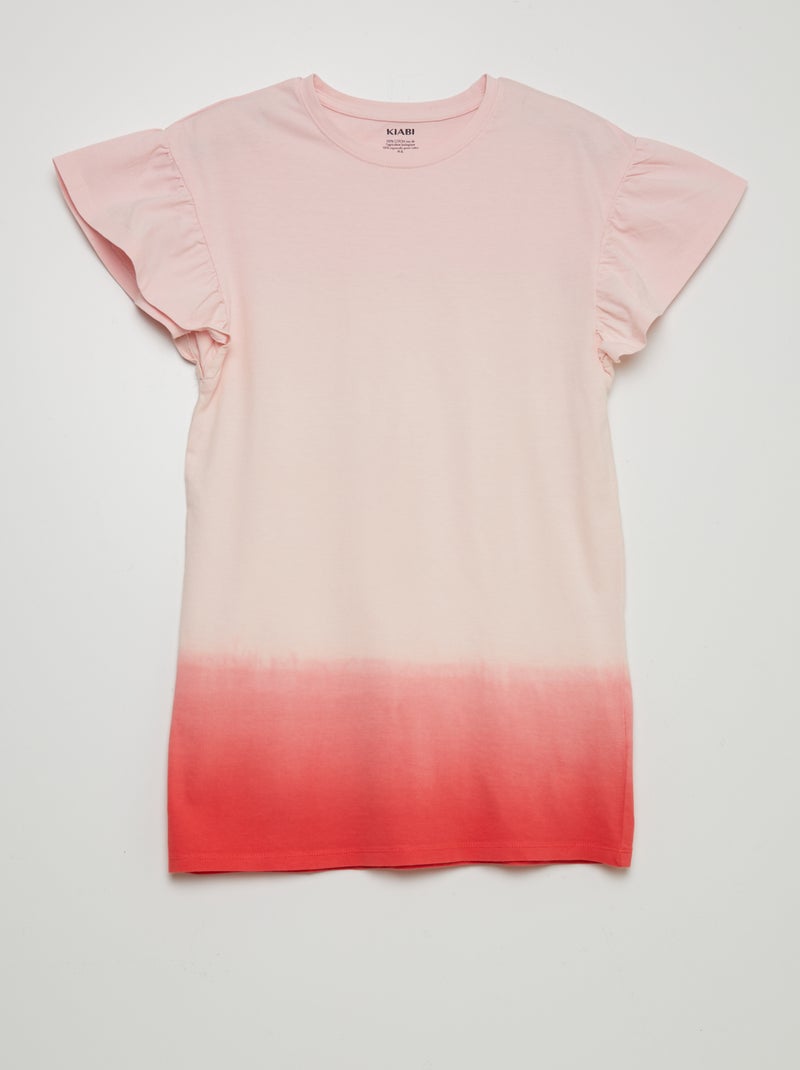 Vestido tipo t-shirt 'tye and dye' ROSA - Kiabi