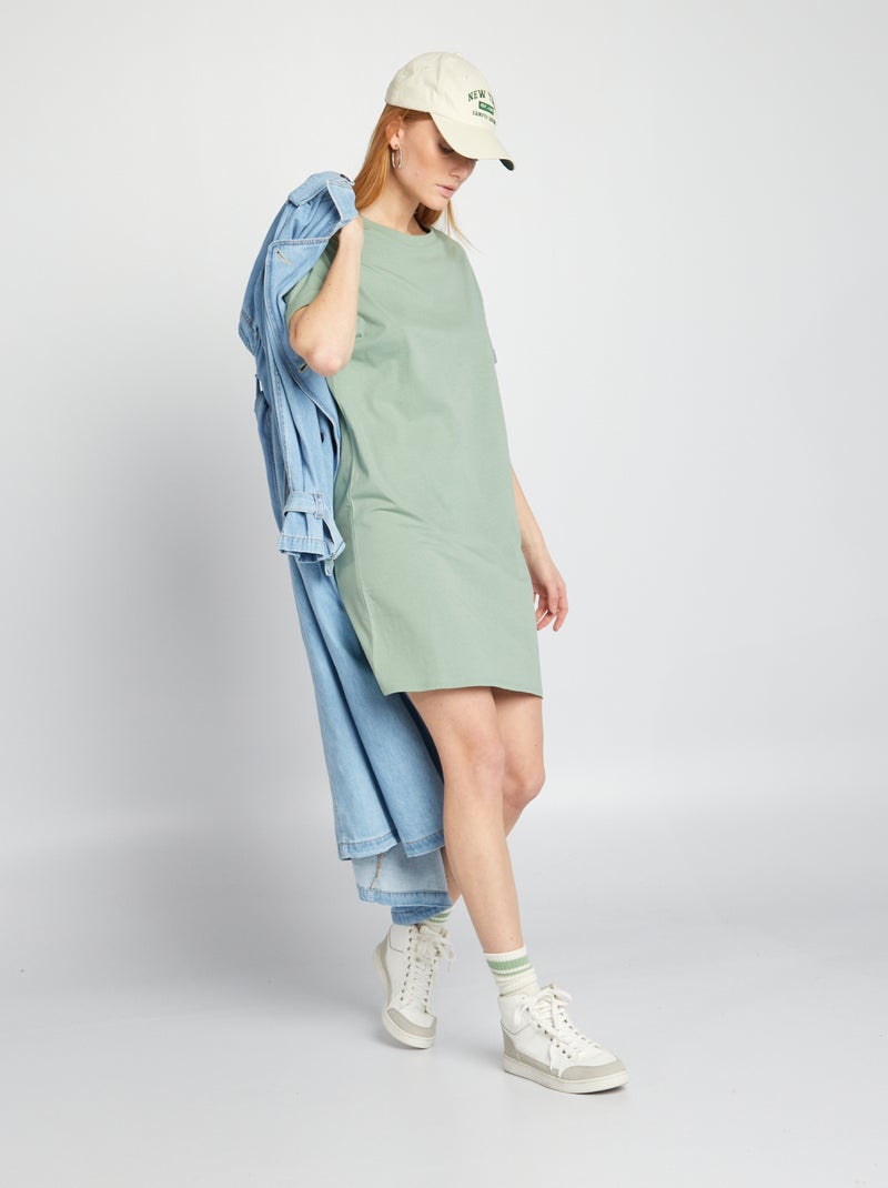 Vestido tipo t-shirt VERDE - Kiabi
