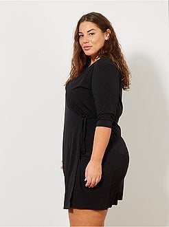 Vestido trespassado cruzado - Kiabi