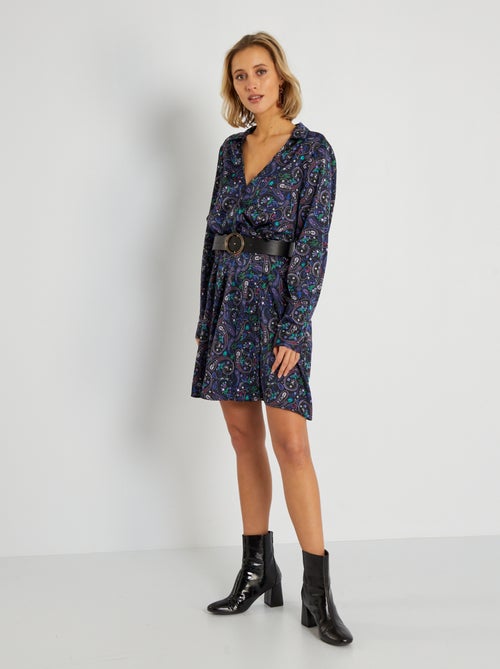 Vestido trespassado - Kiabi