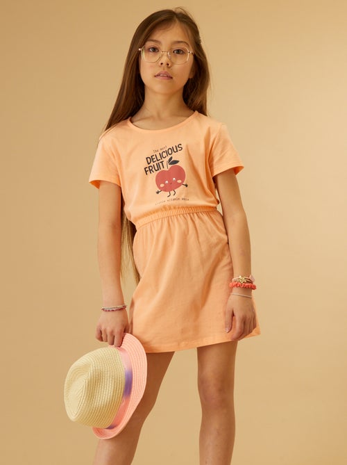 Vestidos em jersey com estampado - Lote de 2 - Kiabi