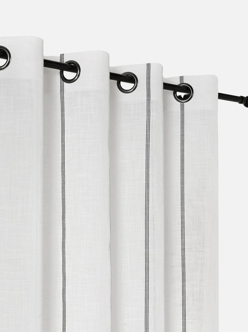 Véu com finas riscas pretas Branco sujo - Kiabi