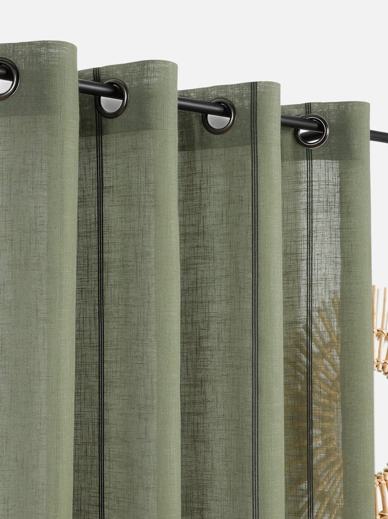 Véu com finas riscas pretas Verde - Kiabi