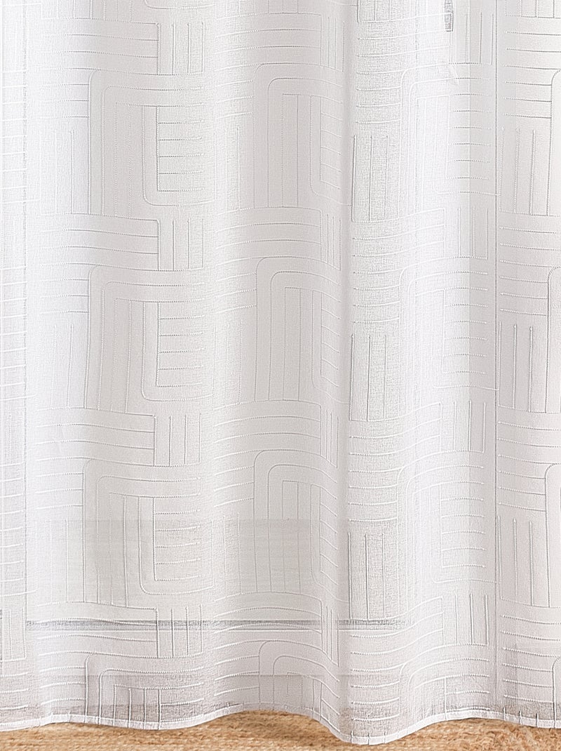 Véu com motivos geométricos bordados Branco - Kiabi