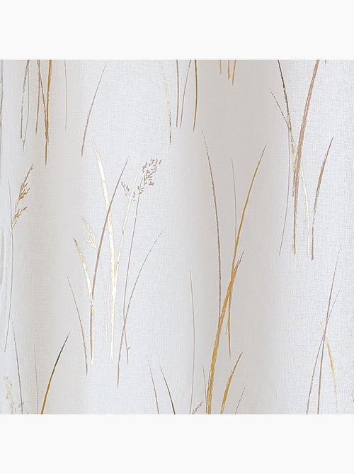 Voil estampado com motivo vegetal e ilhós - Kiabi