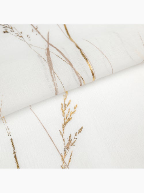 Voil estampado com motivo vegetal e ilhós - Kiabi