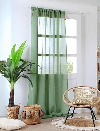 Voile boémio com borlas de juta