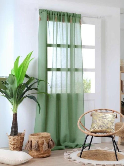 Voile boémio com borlas de juta - Kiabi