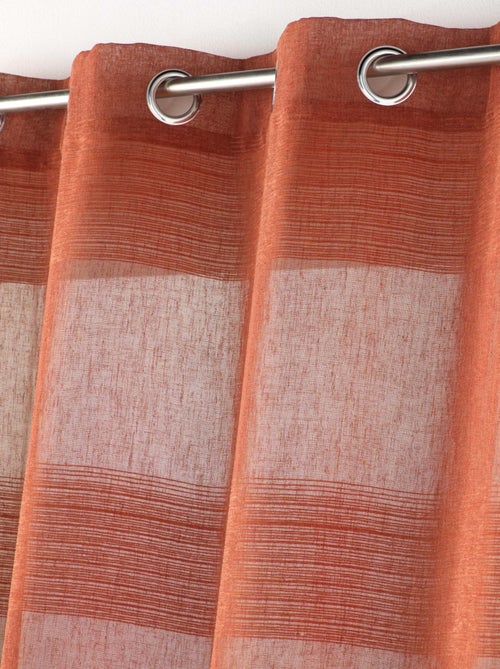 Voile de chenille com efeito de linho às riscas - Kiabi