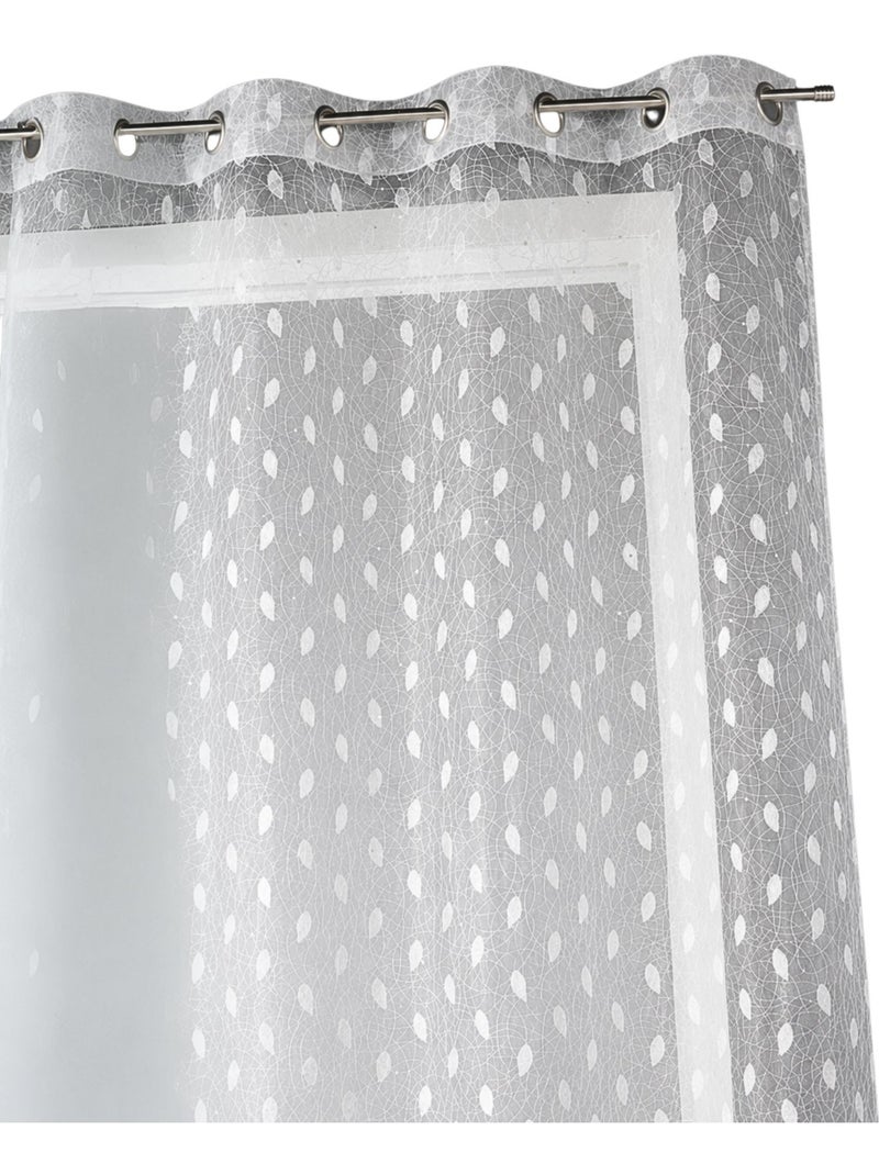 Voile de organza bordado com estampados de fantasia Branco - Kiabi