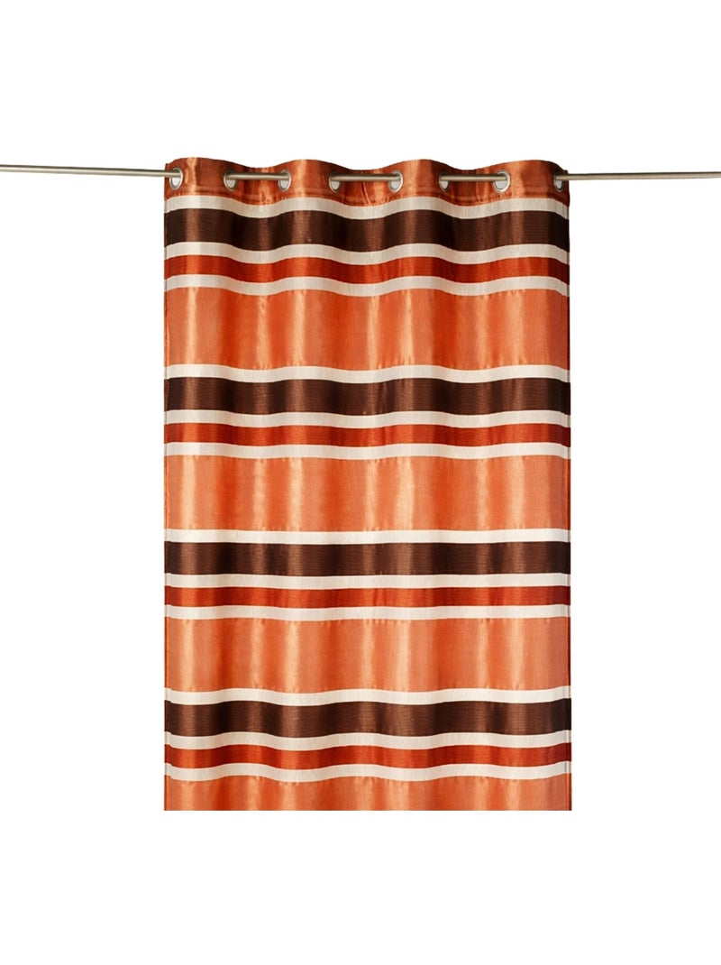 Voile de organza colorido com riscas horizontais Castanho-chocolate - Kiabi