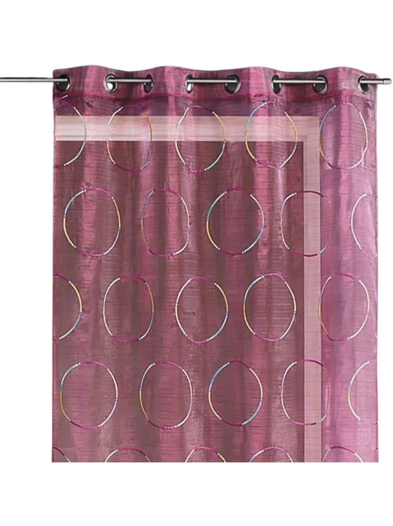 Voile de organza com círculos bordados Rosa-fúcsia - Kiabi