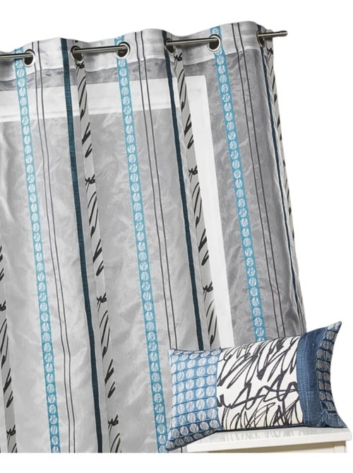 Voile de organza com riscas finas de zebra - Kiabi