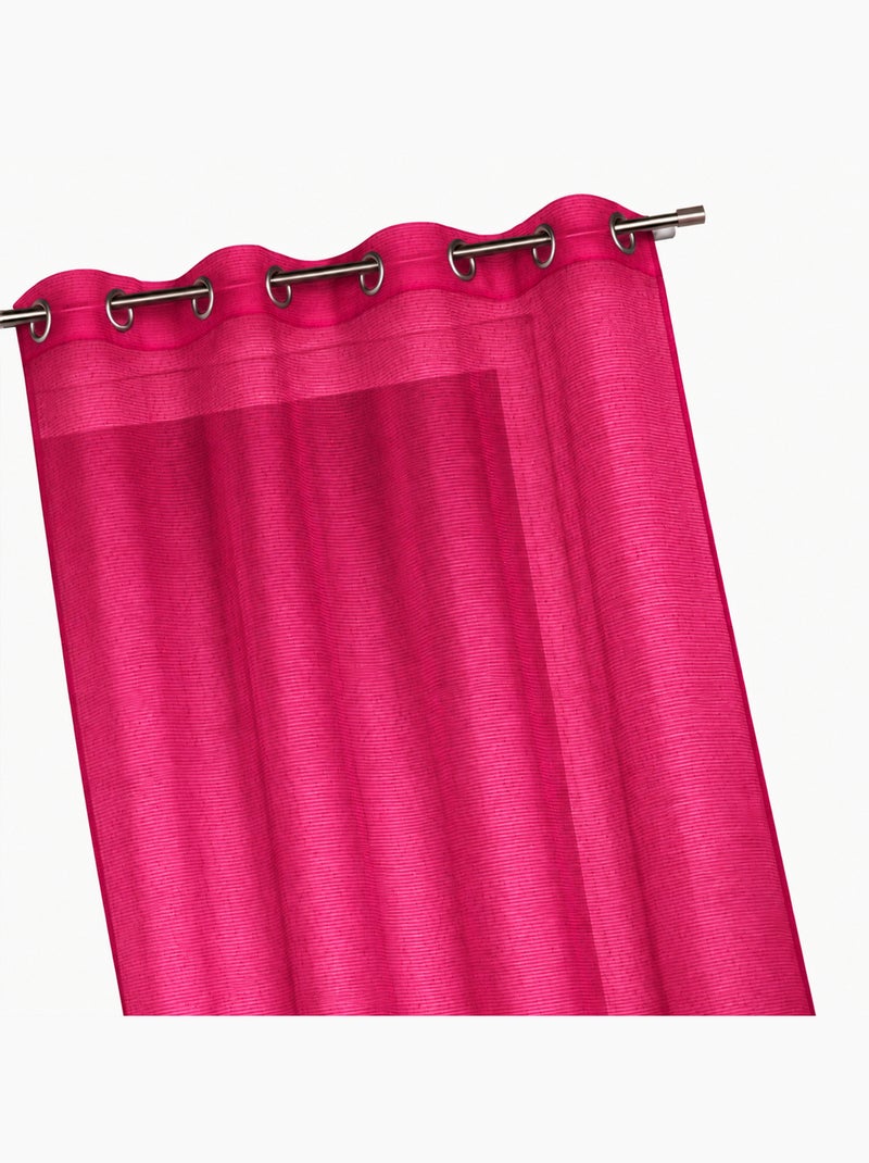 Voile de organza com riscas horizontais finas Rosa-fúcsia - Kiabi