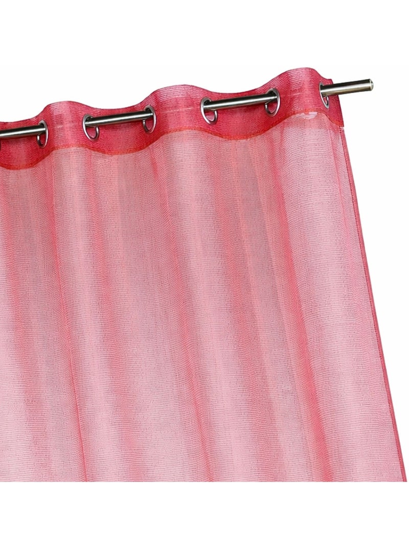 Voile de organza com riscas horizontais finas Vermelho tijolo - Kiabi