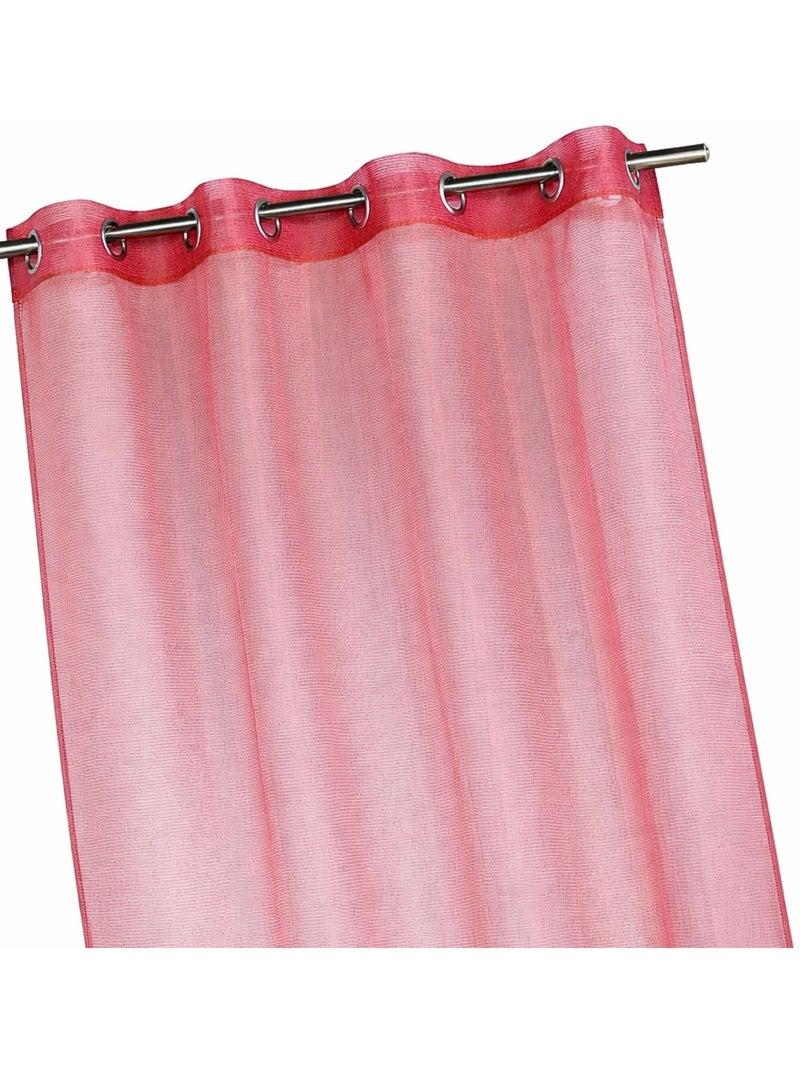 Voile de organza com riscas horizontais finas Vermelho tijolo - Kiabi