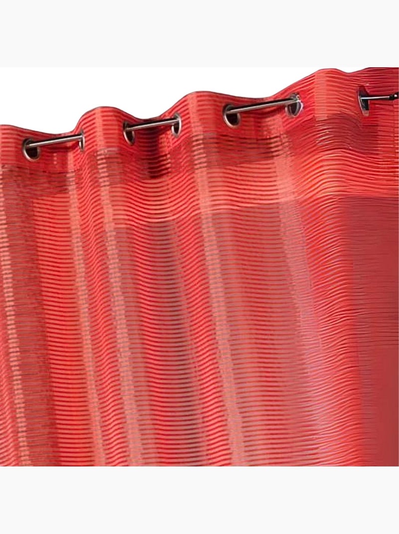Voile de organza com riscas horizontais Laranja-coral - Kiabi