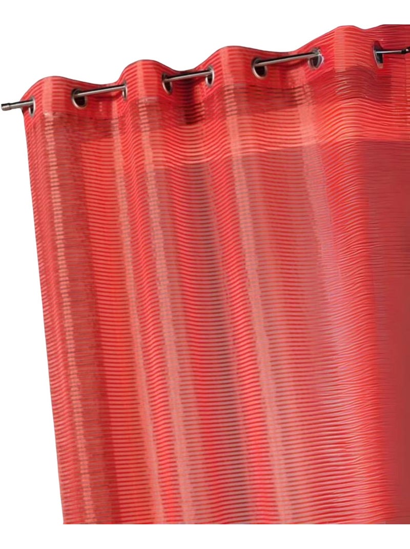 Voile de organza com riscas horizontais Laranja-coral - Kiabi