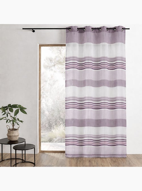 Voile de organza com riscas horizontais tecidas - Kiabi