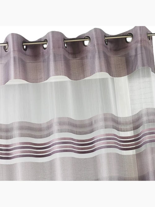 Voile de organza com riscas horizontais tecidas - Kiabi