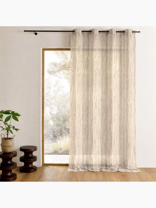 Voile de organza com riscas verticais tecidas - Kiabi