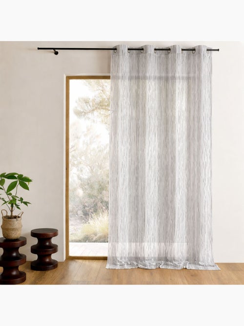Voile de organza com riscas verticais tecidas - Kiabi