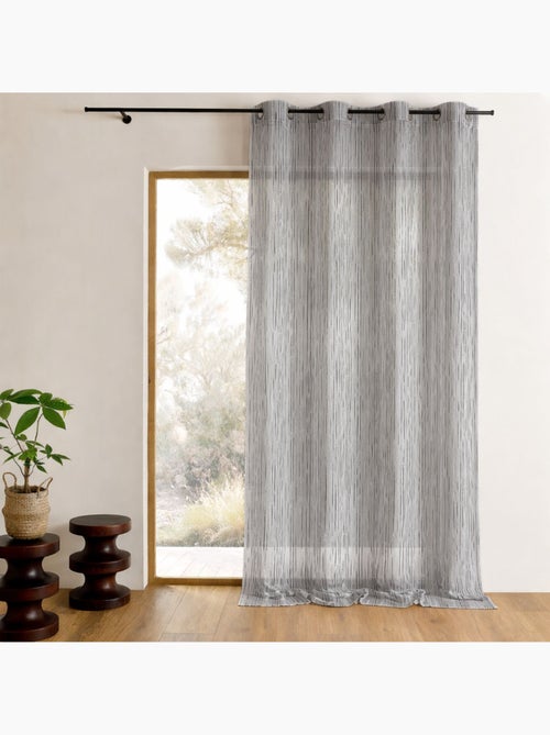 Voile de organza com riscas verticais tecidas - Kiabi