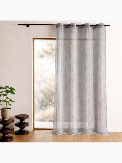 Voile de organza com riscas verticais tecidas - Kiabi