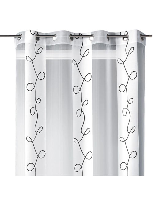 Voile de organza estampado com riscas e fios - Kiabi
