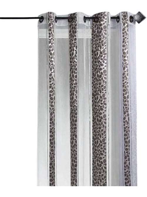 Voile de organza jacquard com motivo de folhagem - Kiabi