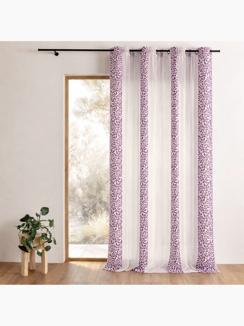 Voile de organza jacquard com motivo de folhagem - Kiabi