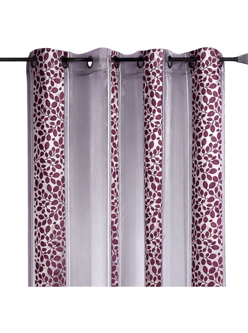 Voile de organza jacquard com motivo de folhagem - Kiabi