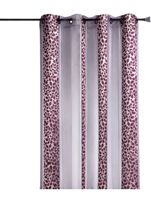 Voile de organza jacquard com motivo de folhagem - Kiabi