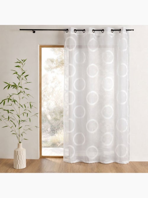 Voile de organza jacquard com padrão redondo - Kiabi