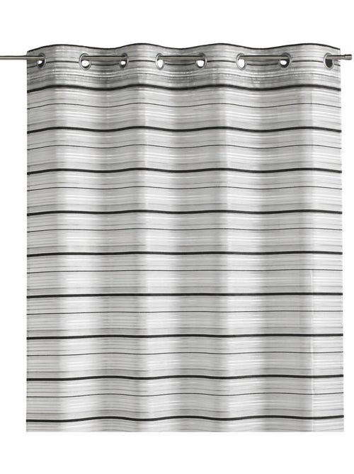 Voile de organza tecido às riscas horizontais com ilhós - Kiabi