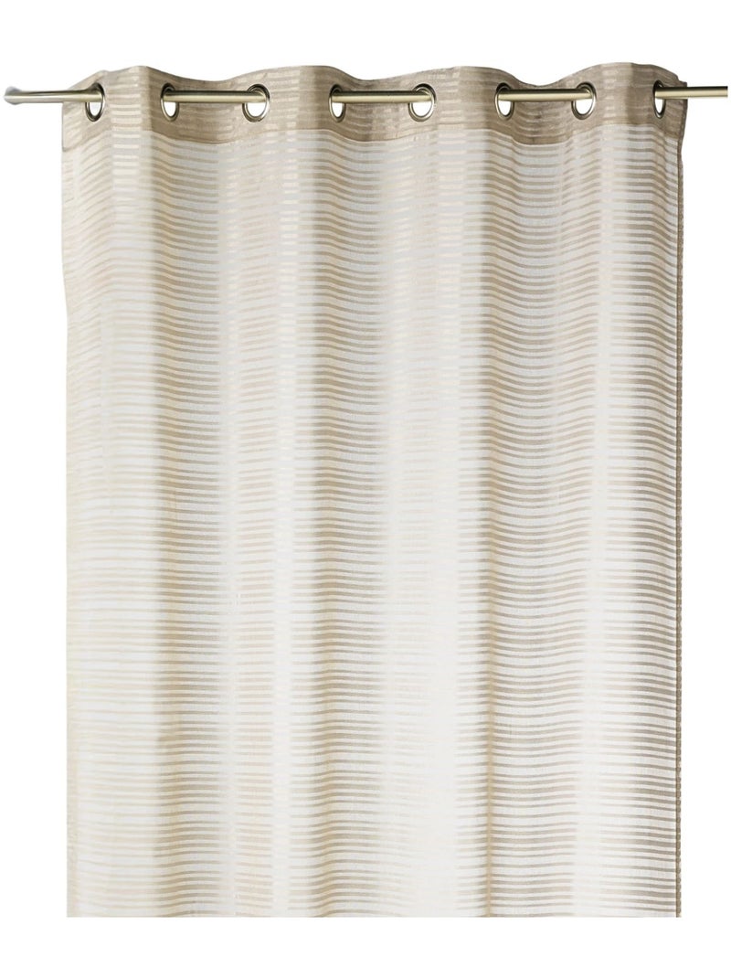 Voile de riscas horizontais tom sobre tom Bege - Kiabi